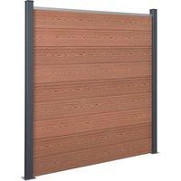 Berkfield Home Fence Panel Set Brown 699x186 cm WPC