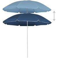 Berkfield Home Outdoor Parasol with Steel Pole Blue 180 cm