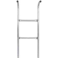 Berkfield Home Modern 2-Step Trampoline Ladder Steel Silver 102.6 cm