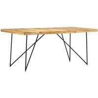 Berkfield Home Dining Table 180x90x76 cm Solid Mango Wood in Brown | Size: 180 x 90 x 76 cm