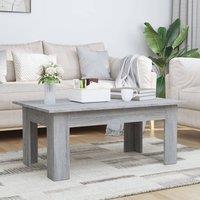 Berkfield Home Coffee Table Grey Sonoma 100x60x42 cm Engineered Wood | Size: 100 x 60 x 42 cm