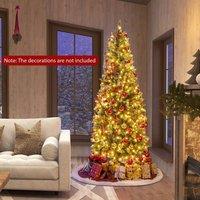Costway 6 FT Artificial Xmas Tree Hinged Christmas Tree with 618 Branch Tips in Green