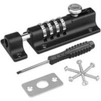 EONLION 4 Digit Keyless Combination Slide Lock Bolt Garden Gate Shed Lock in Black
