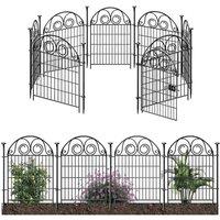 Nordara Heavy Duty Metal Garden Fence with Lock, Animal Proof in Black | Size: 100 cm x 100 cm