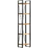 Berkfield Home 5-Tier Bookcase 39x30x180 cm Solid Mango Wood in Brown | Size: 39 x 30 x 180 cm
