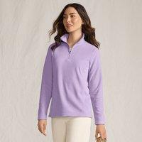 Lands' End Women's Anyweather Quarter Zip Fleece Top in Lilac | Size: 16-18