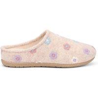 Hotter Women's 'Season' Felt Slippers in Off-White | Size: 3