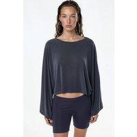 Busem Women's Loose Fit Boat Neck Blouse in Dark Grey | Size: Large