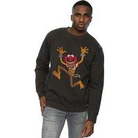 The Muppets Men's Classic Animal Heather Sweatshirt in Mid Grey | Size: Medium