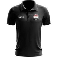 Iraq Men's Personalised Football Polo Shirt in Black | Size: XL