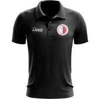 Malta Men's Mens Football Polo Shirt in Black | Size: Small