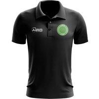 Libya Men's Personalised Football Polo Shirt in Black | Size: 2XL