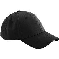 Beechfield Men's Air-Mesh 6 Panel Baseball Cap in Black