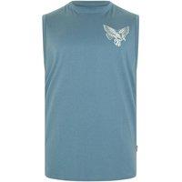 BadRhino Men's Eagle Graphic Muscle Vest in Blue | Size: 5-6XL
