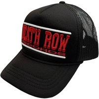 Death Row Records Men's Text Logo Mesh Back Trucker Cap in Black
