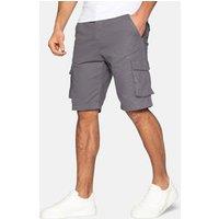 Threadbare Men's Cotton 'Bute' Cargo Shorts in Charcoal | Size: 32R