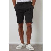 Threadbare Men's Elasticated Waist Stretch Chino Shorts in Black | Size: 32R