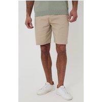 Threadbare Men's Cotton 3 Pocket Stretch Chino Shorts in Stone | Size: 30R