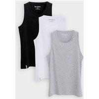 Threadbare Men's 3-Pack Cotton Crew Neck Vests | Size: XL