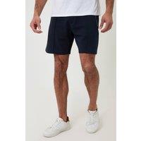 Threadbare Men's Pique Pleated Sweat Shorts in Navy | Size: Small