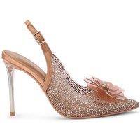 Carvela Women's 'Positano Vinyl Flower' Heels in Bronze | Size: 7