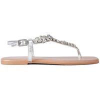 Carvela Women's 'Alta Sandal' Leather Sandals in Silver | Size: 6