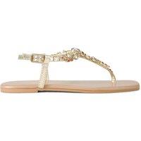 Carvela Women's 'Alta Sandal' Leather Sandals in Gold | Size: 3