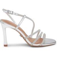Carvela Women's 'Paparazza Jewel Wide Fit' Fabric Heels in Silver | Size: 7