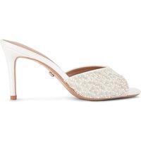 Carvela Women's 'Silvia Mule' Fabric Heels in White | Size: 7