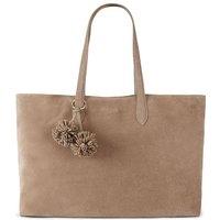 Carvela Women's 'Pia Slouch Tote' Suede Bag in Taupe