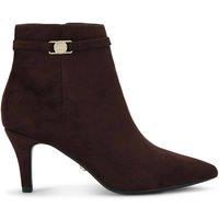 Carvela Women's 'Flute Coin' Fabric Boots in Dark Brown | Size: 8