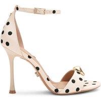 Carvela Women's 'Incanto Sandal Polka' Fabric Heels in White | Size: 8