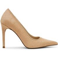 STEVE MADDEN Women's 'Reya Heel Camel' Leather Heels in Beige | Size: 7