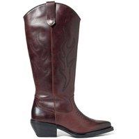 STEVE MADDEN Women's 'Wessel Boot Wine' Leather Boots in Wine | Size: 4