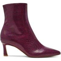 STEVE MADDEN Women's 'Lulah Ankle Boot Wine' Leather Boots in Wine | Size: 5