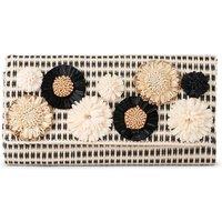 Carvela Women's 'Sorrento Flower Clutch' Bag in Off-White