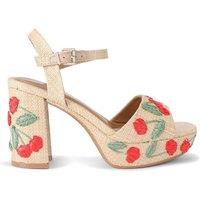 KG Kurt Geiger Women's 'Fleur Platform' Heels in Beige | Size: 4