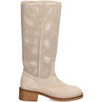 STEVE MADDEN Women's 'Riggs Beige' Suede Boots in Beige | Size: 7