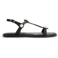 Carvela Women's 'Amalia Sandal Wide Fit' Leather Sandals in Black | Size: 4