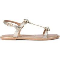Carvela Women's 'Amalia Sandal Wide Fit' Leather Sandals in Gold | Size: 3