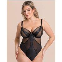 Scantilly Women's Suspense Plunge Bodysuit in Black | Size: 32DD