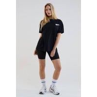 BCouture Women's Cycling Shorts & T-Shirt Set in Black | Size: Large