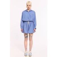 House of Holland Women's Blue Check Shirt & Mini Skirt Set