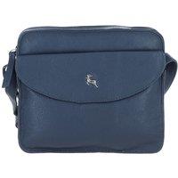 Ashwood Leather Women's 'Glasgow' Real Leather Crossbody Bag in Navy