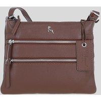 Ashwood Leather Women's 'Ayr' Real Leather Crossbody Bag in Light Brown