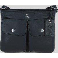Ashwood Leather Women's 'Cardiff' Real Leather Crossbody Bag in Black