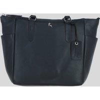 Ashwood Leather Women's 'Oxford' Elegant Real Leather Tote Bag in Black