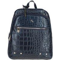 Ashwood Leather Women's 'Camilla' Real Leather Backpack in Navy