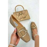 Love Lemonade Women's Crystal Imperial Suede Loafers in Light Brown | Size: 3