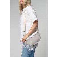 Barneys Originals Women's Real Leather Cross Body Bag in Ivory